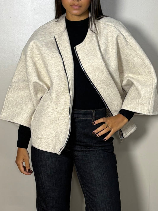 Veste zippé façon laine Sana