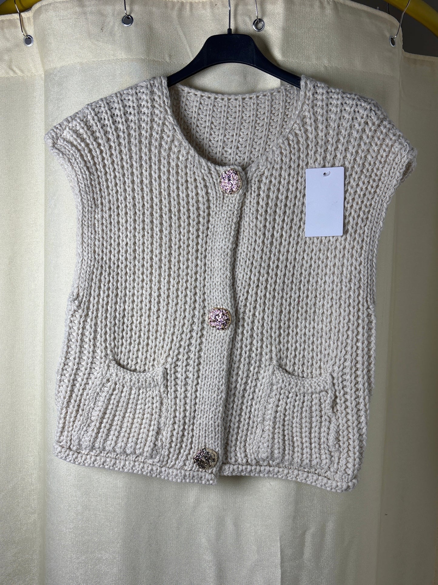 Cardigan tricoter en maille INES