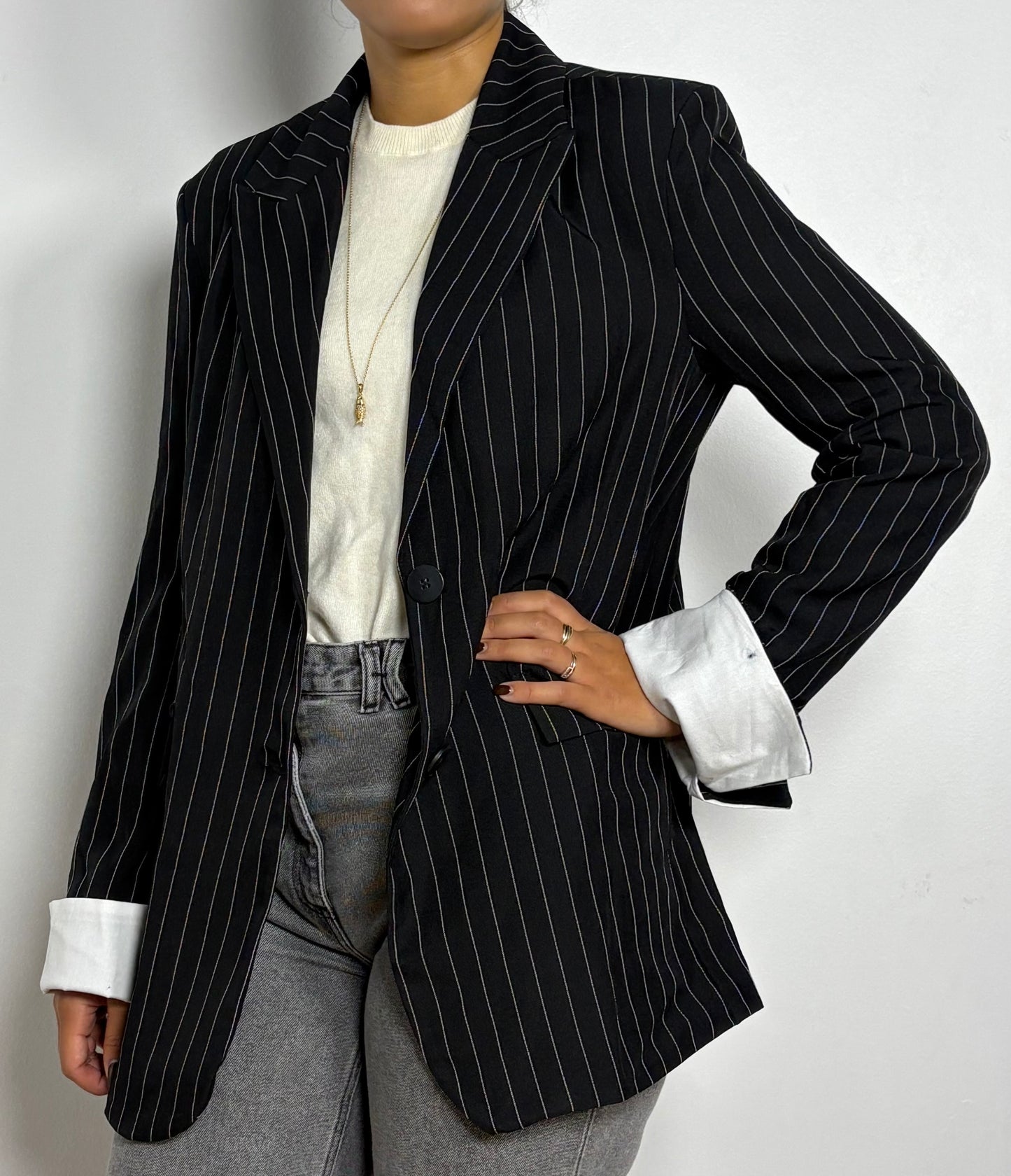 Blazer rayé avec doublure - Karen