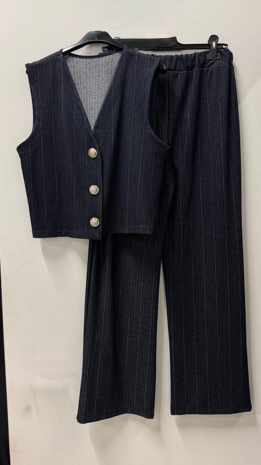 Ensemble façon jean sans manches MA