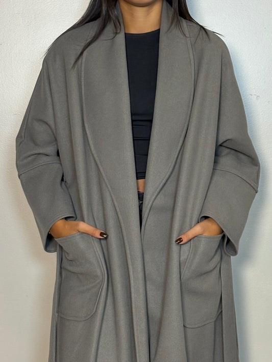 Veste longue avec ceinture PRESCILLA