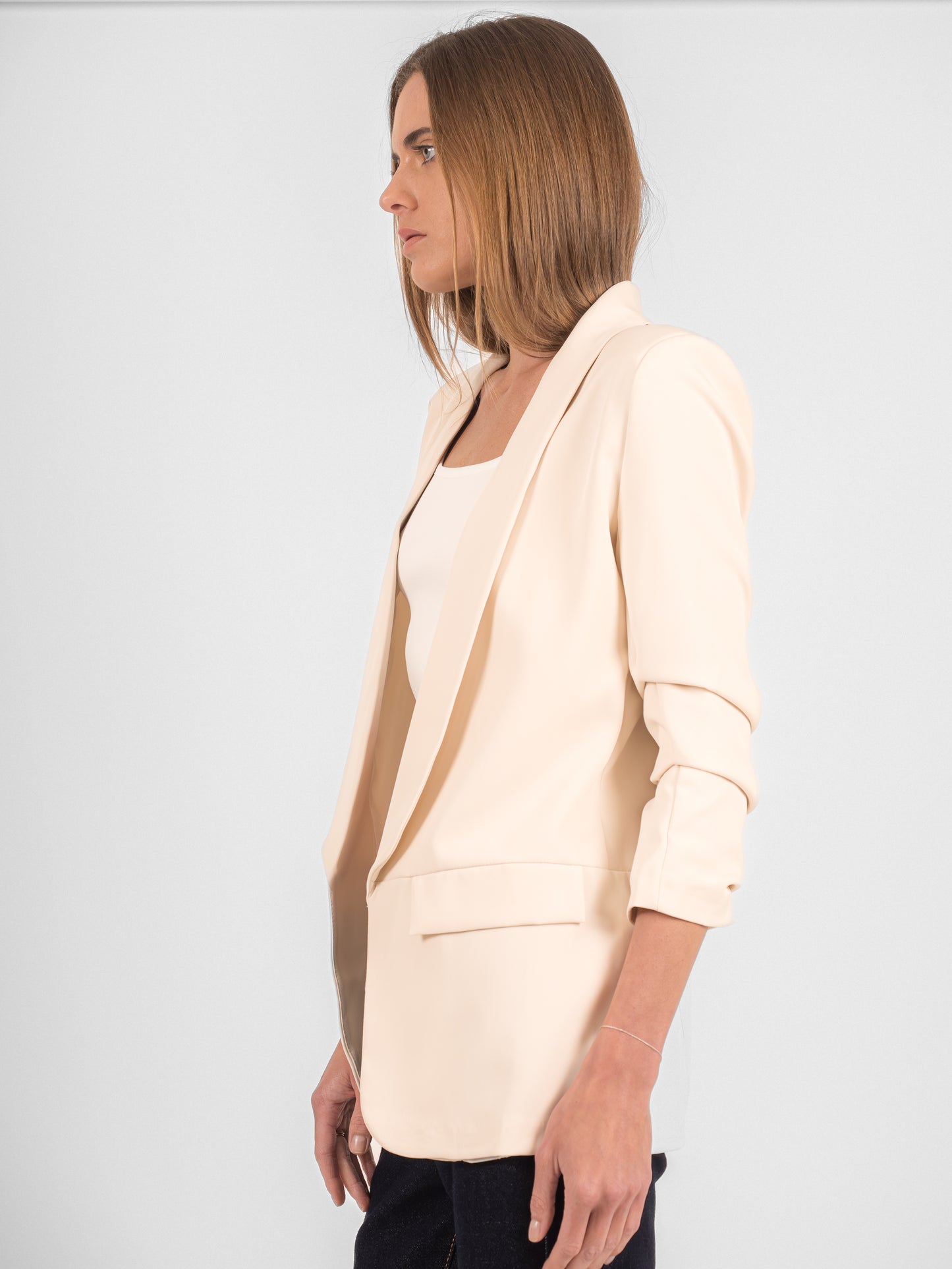 Veste blazer à manches relevées