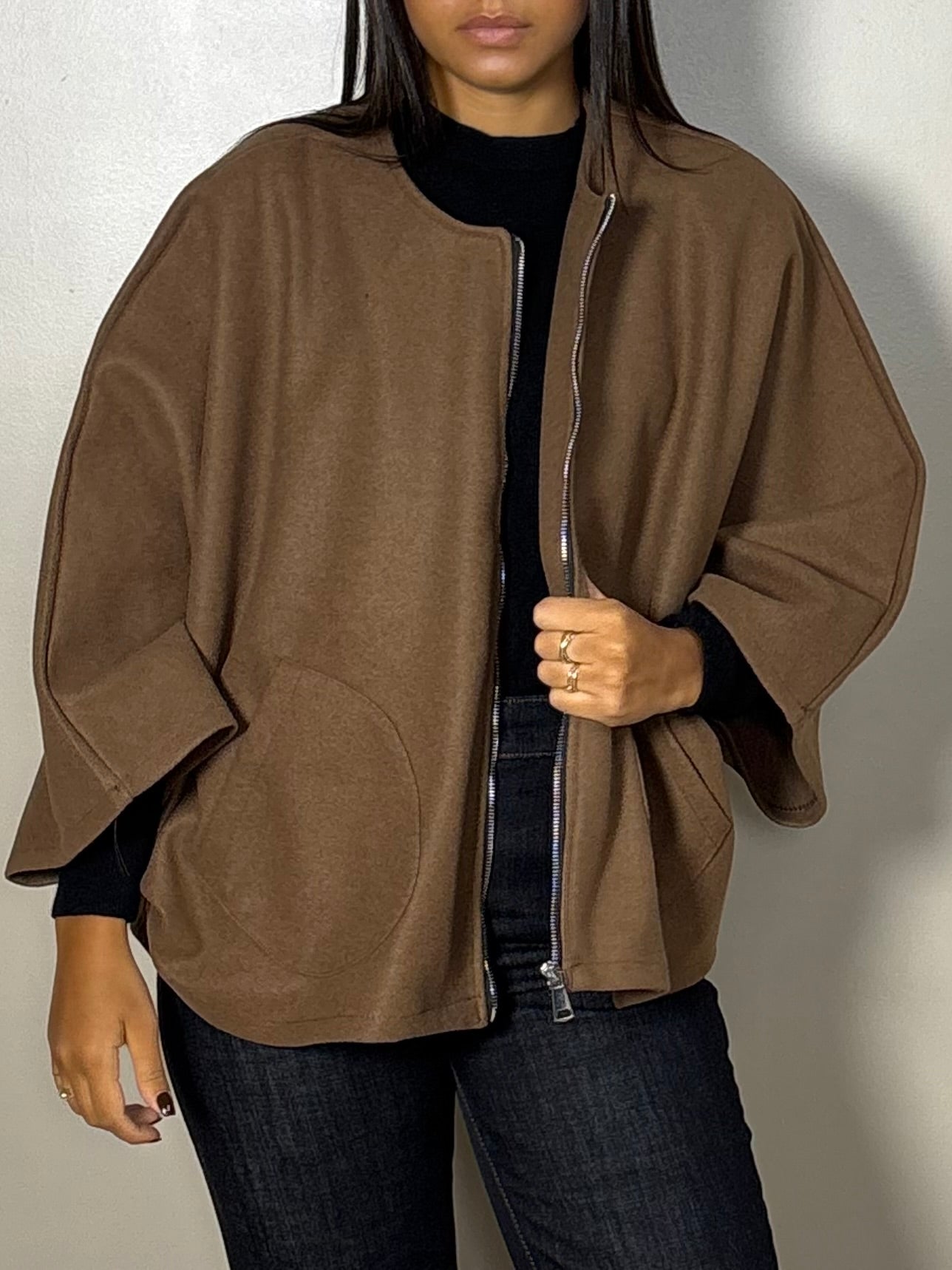 Veste zippé façon laine Sana