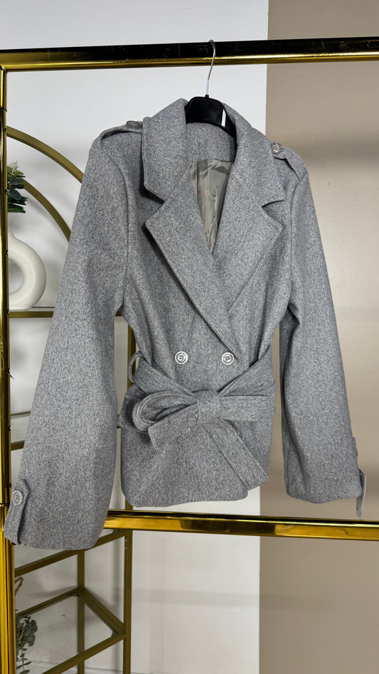 Trench court ONA avec boutons et ceinture