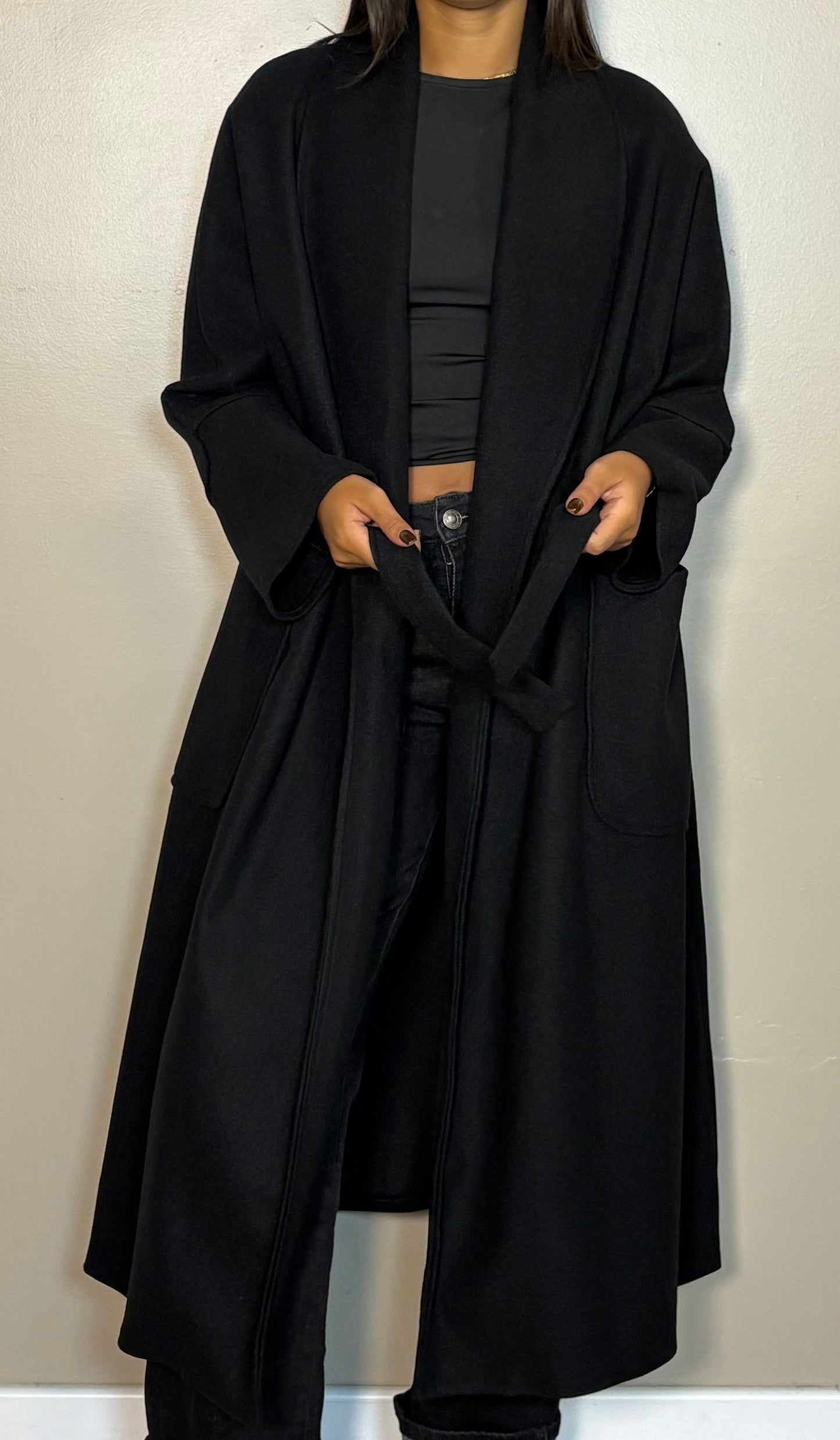 Veste longue avec ceinture PRESCILLA