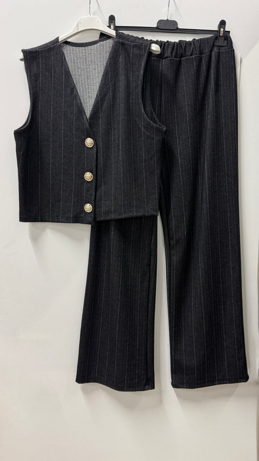 Ensemble façon jean sans manches MA