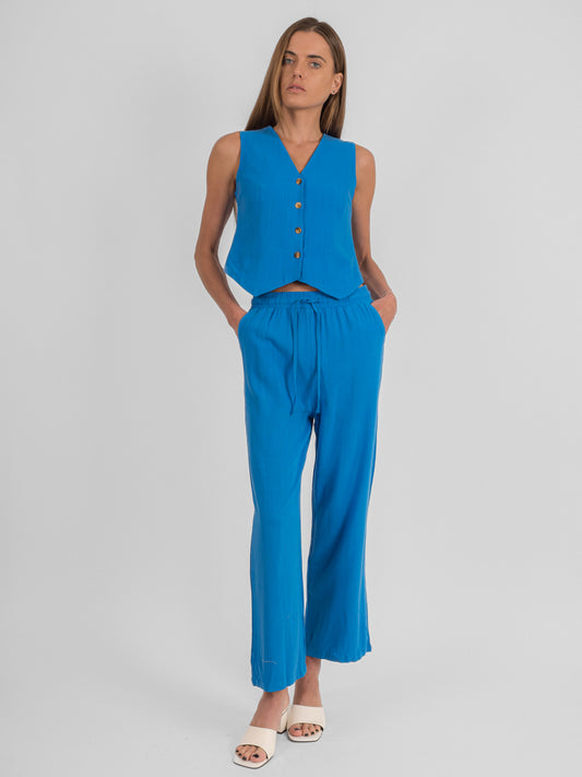 Ensemble sans manches en lin - P1