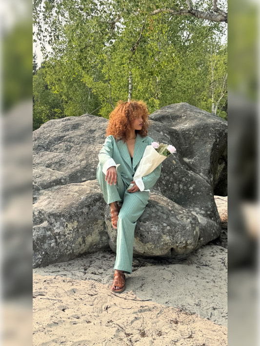 Ensemble blazer rayé - C1