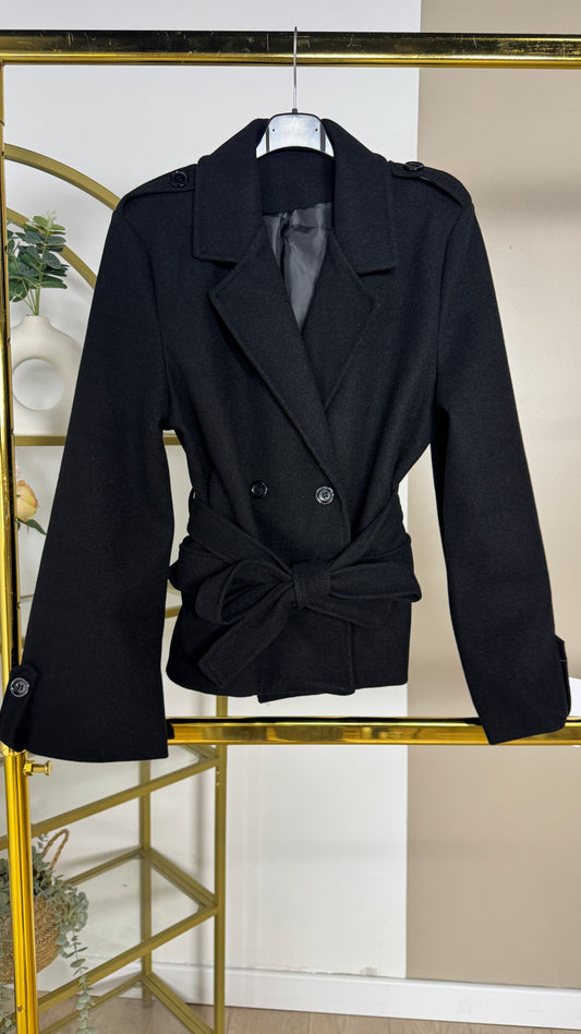 Trench court ONA avec boutons et ceinture