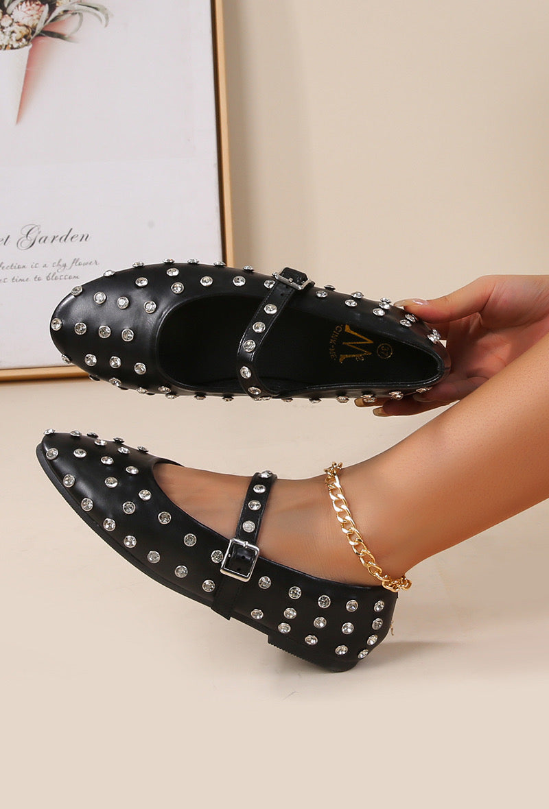 Ballerines à grosses strass