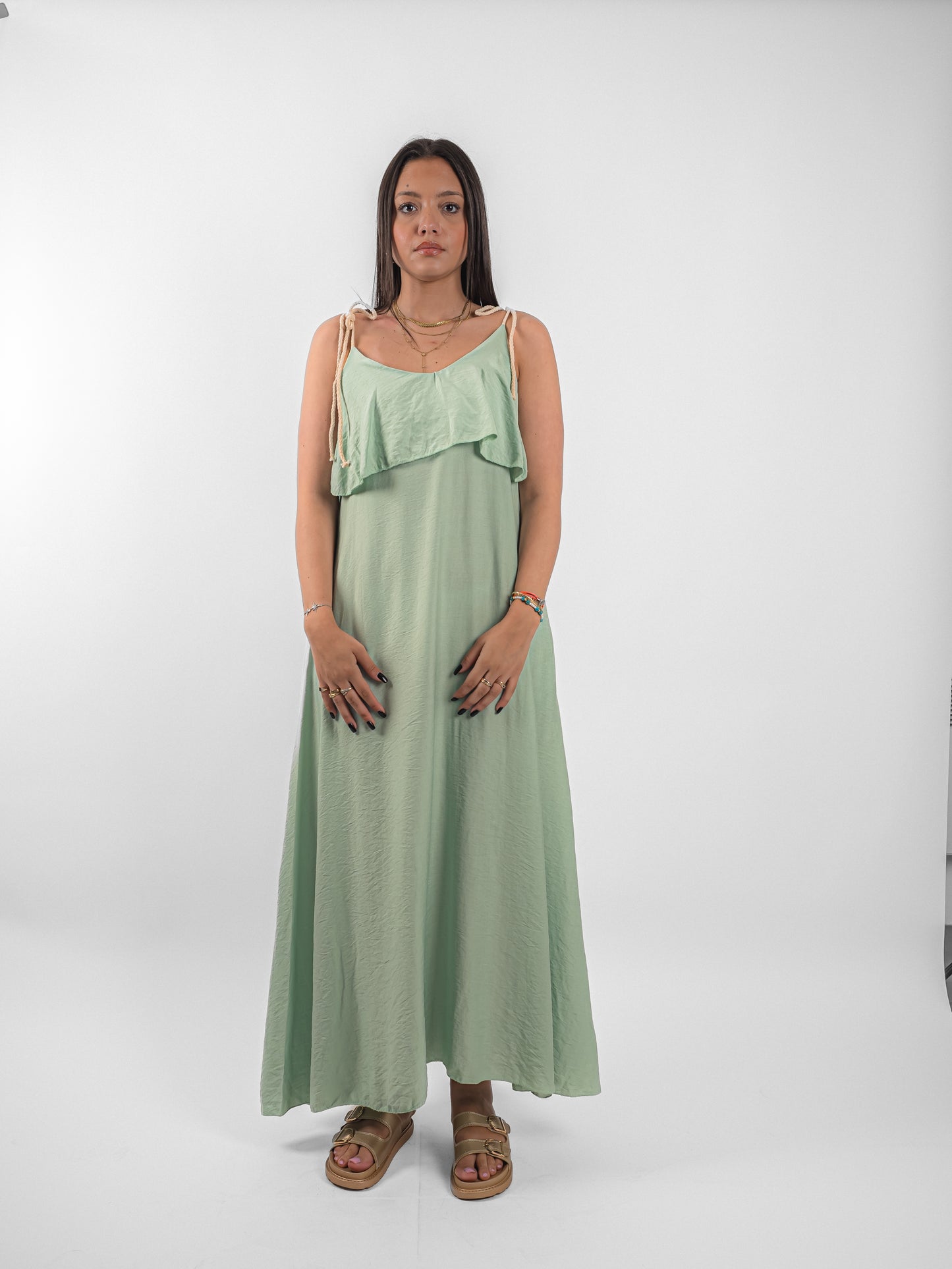 Robe longue d’été à bretelle fine - P3